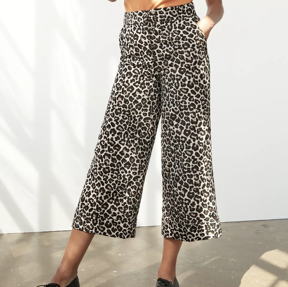 Anthropologie Pants - Anthropologie NWT Kate Leopard Jacquard Trousers